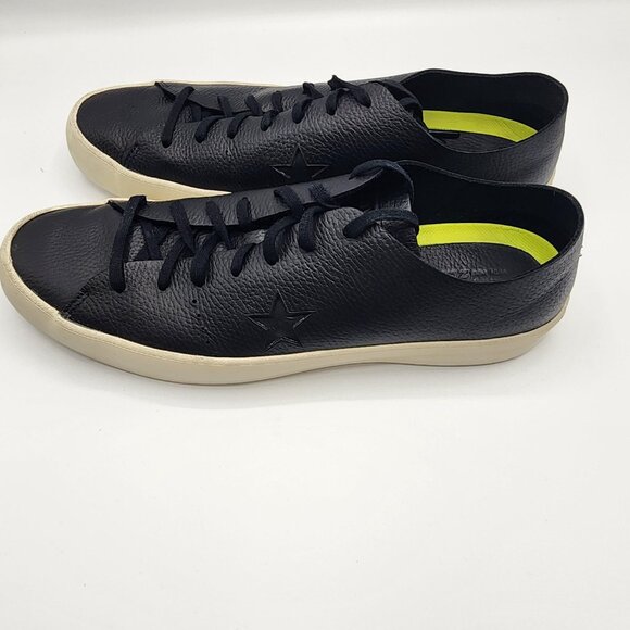 Converse One Star Prime OX Black Leather Low Top Sneakers - Picture 3 of 6